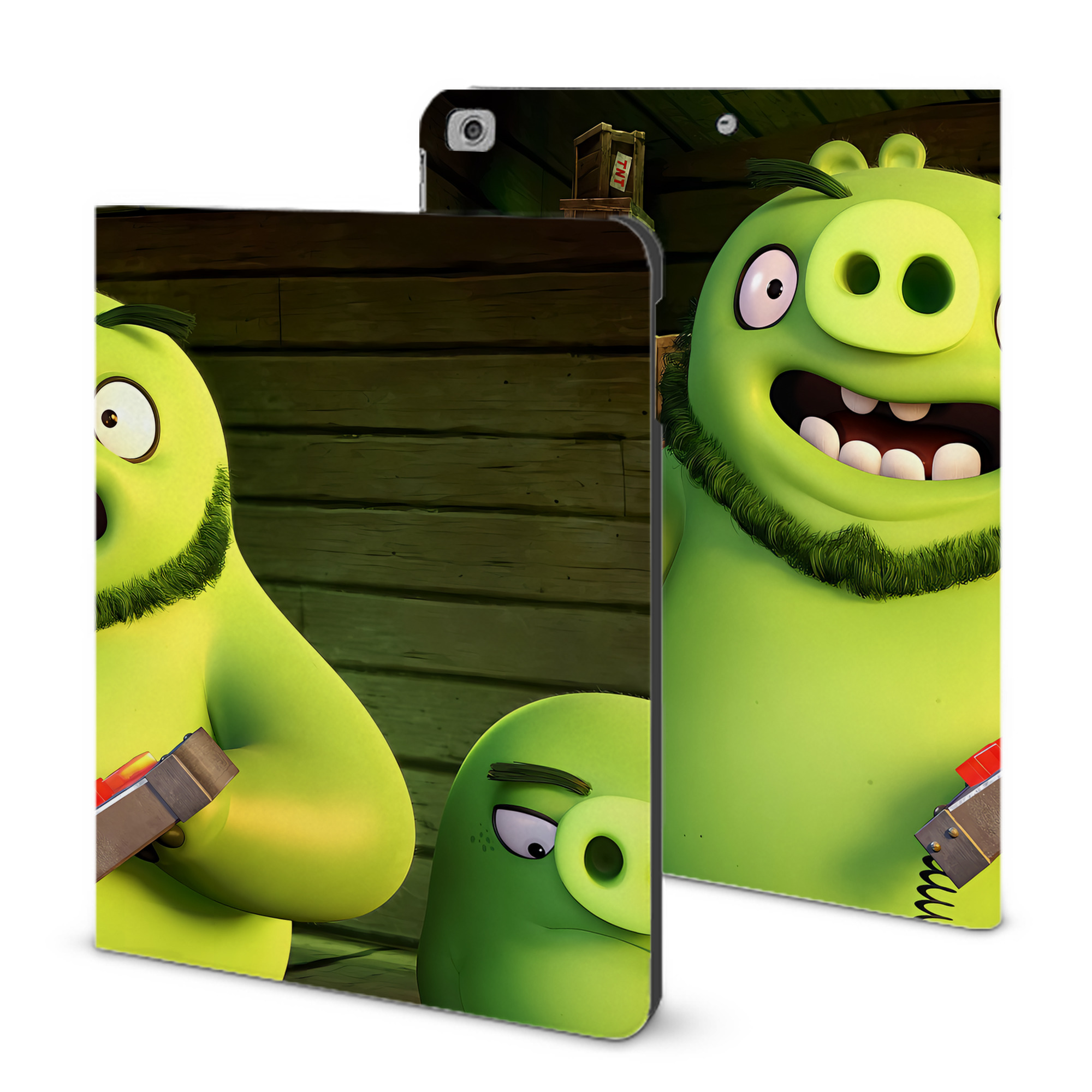 （画像用） Angry Birds アングリーバード IPad ケース ブック型 PUレザー TPU 耐衝撃 軽量 薄型 ペン収納なし 全面保護 IPad 各モデル対応
